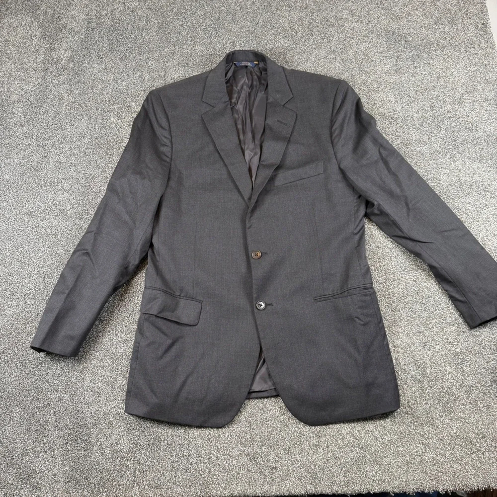 Brooks Brothers Blazer Men 41R Charcoal Grey 1818 Fitzgerald 100% Wool Coat